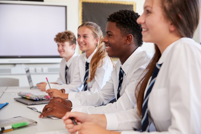 Students taking part in a workshop